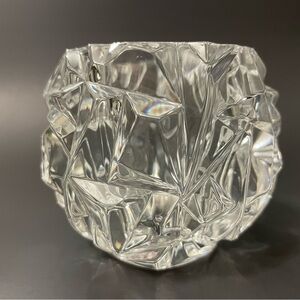 Tiffany & Co Rock Cut Crystal Votive Candle Holder 3"